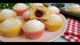 BEST MUFFINS RECIPE🧁Простой Рецепт Вкуснейших Кексов с Джемом 🌟 Muffins Recipe Homemade