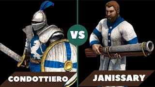 AOE2: 120 ITALIAN CONDOTTIERI VS 120 ELITE TURKISH JANISSARIES