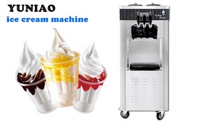 YKF-8218 Ice Cream Machine Soft Serve Mix Flavors 20-28L/h 2200W For Restaurants Snack Bar Business