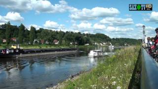 Dampferfahrt auf der Elbe nach Dresden - das Elbufer 2011-1