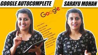 ഞങ്ങളുടേത് ഒരു പ്രണയവിവാഹം ആണ് | Google Autocomplete with Sarayu Mohan