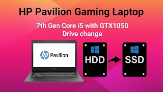 Gaming Laptop drive change on the HP Pavilion with GTX1050