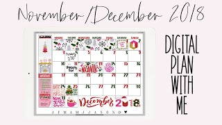 Digital Plan With Me: November/December 2018