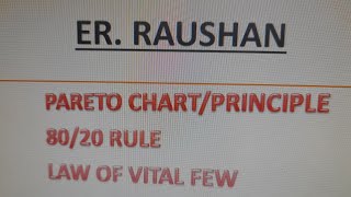 Pareto chart or 80/20 Rule  or Law of Vital Few