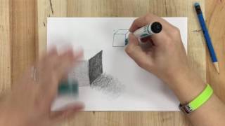 Marker Stippled Cube