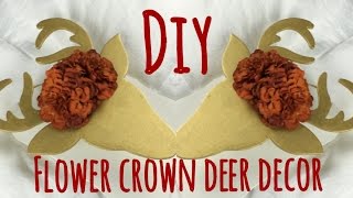 DIY GOLDEN FLOWER CROWN DEER (my logo)