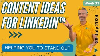 What can I write on LinkedIn™️?  -  Content Ideas to get you noticed