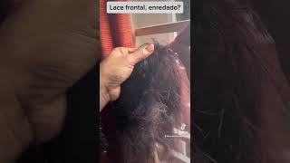 Lace frontal enredado. Veamos si puedo desenredarlo… #hair #extensiones #lacefront #lacefrontal