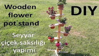 Ahşap mobil çiçeklik yapımı / wooden mobile flower bed making