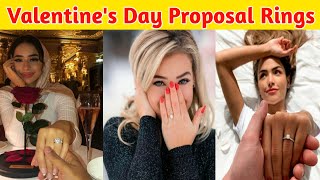 Valentine's Day Proposal Diamond Rings