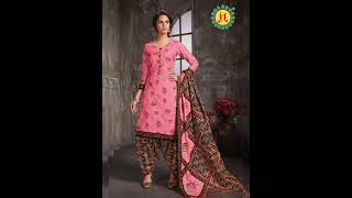 🔴 JT Aleena-2 || Cotton Printed Dress Material || Cotton Suit || Bandhani Dress || Wax Batik Dress