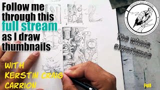 Follow me through this full stream as I draw thumbnails