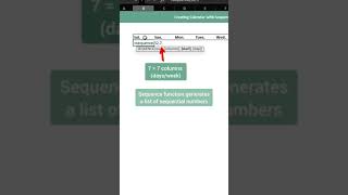 Create calendar INSTANTLY with Sequence Function 😈#excel #exceltips #exceltricks #shorts