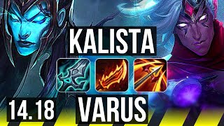 KALISTA & Nautilus vs VARUS & Braum (ADC) | Quadra, Legendary, 24/4/5, 41k DMG | NA Master | 14.18