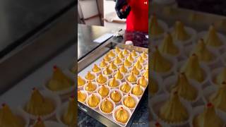 Gold Modak kaise bante hai😋 #making #factory #shortsvideo