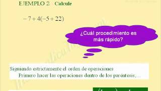 Operaciones combinadas: Jerarquía  y propiedades de los números reales