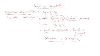 fertilizer calculation 1