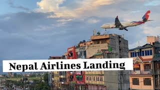 Nepal Airlines Landing and Qatar Airlines Take off #kathmandu