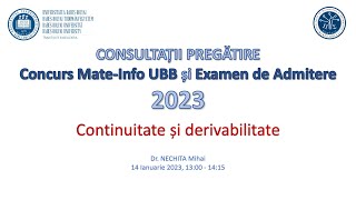 Consultații Mate-Info UBB | 2022-2023 | Continuitate și derivabilitate