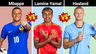 Comparison: Mbappe Vs Lamine Yamal Vs Haaland