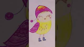 Cute Bird Drawing#birds #fundrawing #tonichidiya #tonichidiyakikahani