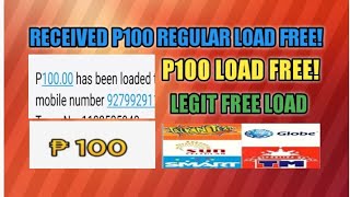 GET FREE LOAD P100 PESOS! LEGIT FREE LOAD ALLNETWORK.