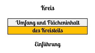 4 Kreisteil - Flächeninhalt und Umfang - Einführung