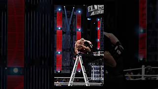 Roman Reigns give spear on ladder 🥵#shorts #wwe