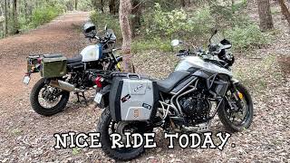 Triumph Tiger and Himalayan relaxing ride.