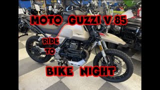 BIKE NIGHT ON THE MOTO GUZZI V85TT