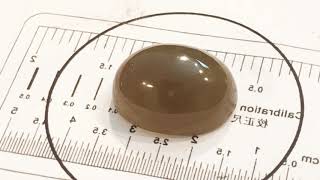 19 5 CT  TRANSPARENT TOP HONEY COLOR SOLAR HYDROGROSSULAR GARNET LOOSE CABOCHON