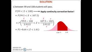 Normal approximation to binomial distribution