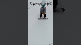 This definitely hurt my board #snowboarding #skiing #steep #snow