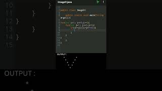 java programing - V pattern #javapattern #java  #javaprogramming #coding #pyramid #pyramidpattern