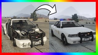 How To Repair Police Cars Glitch | GTA 5 Online |