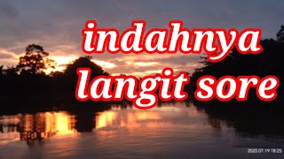 menikmati senja di sungai merangin