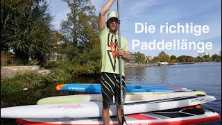 SUP Paddel Technik – Die richtige Paddellänge