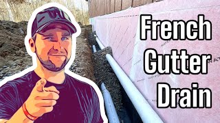 French/Gutter Drain Install. Full explanation video.