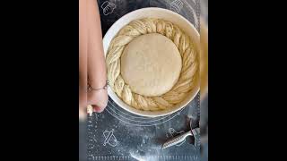 Интересно оформяне пита 75(shape your bread beautiful) #cooking #bread #dough #хляб #пекарь #тесто