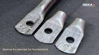 Tube Flattening with Marking & Rounding Punch for Flattened Tubes & Punching | Ironworkers | GEKA