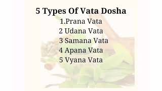 What is vata, Pitta, Kapha Dosh's