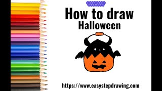 How to draw Halloween in easy steps | #halloween #easystepdrawing