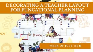 Decorating my Planner for the Week: Happy Planner Teacher Layout | Snow White + Florals