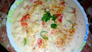 Alu ka Raita biryani special roti or Nan ki Jan Alu raita very tasty and delicious healthy food