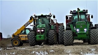 Rozsiewanie wapna 2017- 2x John Deere (7730&4955)JCB//Mała wtopa// !!Czytaj opis!!