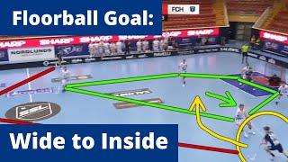 SSL Floorball Goal Analysis: Wide to Inside - Växjö V Helsingborg