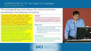 The Origin of Language - 11-3 - Johann Gottfried Herder 2 - Lecture