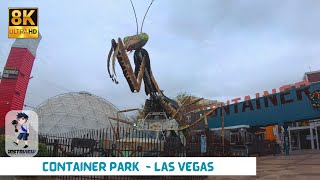 Container Park Las Vegas | 8K Walking Tour - A Virtual Stroll Through Urban Innovation