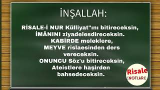 İNŞAALLAH !  BİTİRECEKSİN ! // Risale Notlari