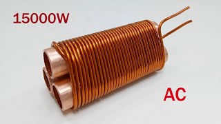 how to turn big copper pipe into 240V super powerful electric generator use magnetic gear